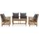 vidaXL 3057994 Loungeset, 1 Bord inkl. 4 Stolar