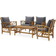 vidaXL 3057994 Loungeset, 1 Bord inkl. 4 Stolar