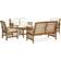 vidaXL 3057973 Lounge-Set, 1 Tisch einschl. 2 Stühle & 2 Sofas