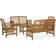 vidaXL 3057973 Lounge-Set, 1 Tisch einschl. 2 Stühle & 2 Sofas