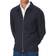 J.Lindeberg Jason Stretch Flannel Zip Overshirt - Navy