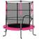 vidaXL Trampoline avec filet de sécurité Rond 140x160 cm Rose Rose