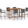 vidaXL 3068018 Ensemble de Bar d'Extérieur, 1 Table incluse 6 Chaises