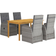 vidaXL 3067810 Matgrupp, 1 Bord inkl. 4 Stolar