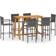 vidaXL 3067972 Outdoor Bar Set, 1 Table incl. 6 Chairs