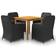 vidaXL 3067726 Juego de comedor de patio, 1 Mesa incl. 4 Sillas