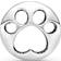 Pandora Openwork Paw Print Charm - Silver