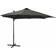 vidaXL Hanging Parasol with Pole + LED Light 300cm