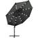 vidaXL Hanging Parasol with Pole + LED Light 300cm