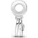 Pandora Charm Double Pendant ur gravé & ur Mum cristaux Rose Passions Argent