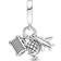 Pandora Airplane Globe & Suitcase Triple Dangle Charm - Silver/Pink