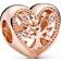 Pandora Family Tree Heart Charm - RoseGold