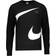 Nike Sportswear Swoosh Fleece Crew Sweatshirt - Black/White