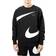 Nike Sportswear Swoosh Fleece Crew Sweatshirt - Black/White