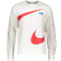 Nike Sportswear Swoosh Fleece Crew Sweatshirt - White/University Red