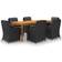 vidaXL 3067911 Essgruppe, 1 Tisch einschl. 6 Stühle