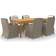 vidaXL 3067911 Essgruppe, 1 Tisch einschl. 6 Stühle