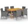 vidaXL 3067765 Matgrupp, 1 Bord inkl. 6 Stolar