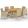vidaXL 3067765 Matgrupp, 1 Bord inkl. 6 Stolar