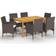 vidaXL 3067765 Juego de comedor de patio, 1 Mesa incl. 6 Sillas