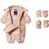 Ver De Terre Featherlight Baby Wintersuit with Fur - Mahogany Rose