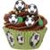 Decora Football Muffin Case 5 cm