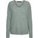 Vero Moda Crew Lefile V-Neck Sweater - Jadeite/Melange