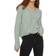 Vero Moda Crew Lefile V-Neck Sweater - Jadeite/Melange