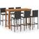 vidaXL 3068006 Bargruppe, 1 Tisch einschl. 6 Stühle