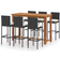 vidaXL 3068006 Bargruppe, 1 Tisch einschl. 6 Stühle