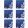 Denby Colours Blue Foliage Glasunderlägg 6st