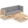 vidaXL 3076374 Loungeset, 1 Bord inkl. 3 Soffor