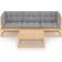 vidaXL 3076374 Loungeset, 1 Bord inkl. 3 Soffor