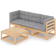 vidaXL 3076374 Loungeset, 1 Bord inkl. 3 Soffor