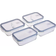 Waterside Glass Food Container 4pcs