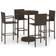 vidaXL 3064771 Conjunto de Bar Exterior, 1 Mesa incl. 4 Sillas