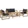 vidaXL 315601 Loungeset, 1 Bord inkl. 2 Stolar & 1 Soffor