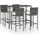 vidaXL 3064843 Outdoor Bar Set, 1 Table incl. 4 Chairs