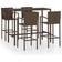 vidaXL 3064843 Ensemble de Bar d'Extérieur, 1 Table incluse 4 Chaises