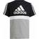 adidas Essentials Colorblock T-Shirt - Black/Medium Grey Heather/White (GS8886)