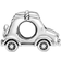 Pandora Electric Car Charm - Silver/Black/Red