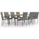 vidaXL 3072505 Ensemble repas de patio, 1 Table incluse 8 Chaises