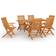 vidaXL 3059596 Matgrupp, 1 Bord inkl. 6 Stolar