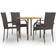 vidaXL 3072484 Ensemble repas de patio, 1 Table incluse 4 Chaises