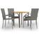 vidaXL 3072484 Ensemble repas de patio, 1 Table incluse 4 Chaises