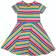 Frugi Spring Skater Dress - Soft White Multi Stripe