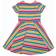 Frugi Spring Skater Dress - Soft White Multi Stripe