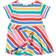 Frugi Spring Skater Dress - Soft White Multi Stripe