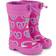 Hatley Sherpa Lined Rain Boots - Twisty Rainbow Hearts