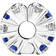 Pandora Sparkling Clip Charm - Silver/Blue/Transparent